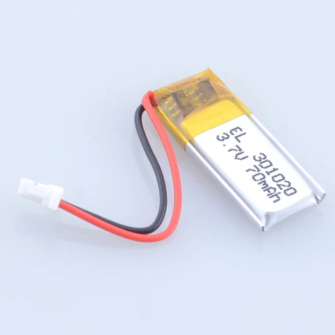 100 шт./лот CE ROHS JST1.0 2P 3,7 В 40 мАч 301020   Липо-батарея, перезаряжаемая литий-полимерная батарея для Bluetooth-динамика Walman