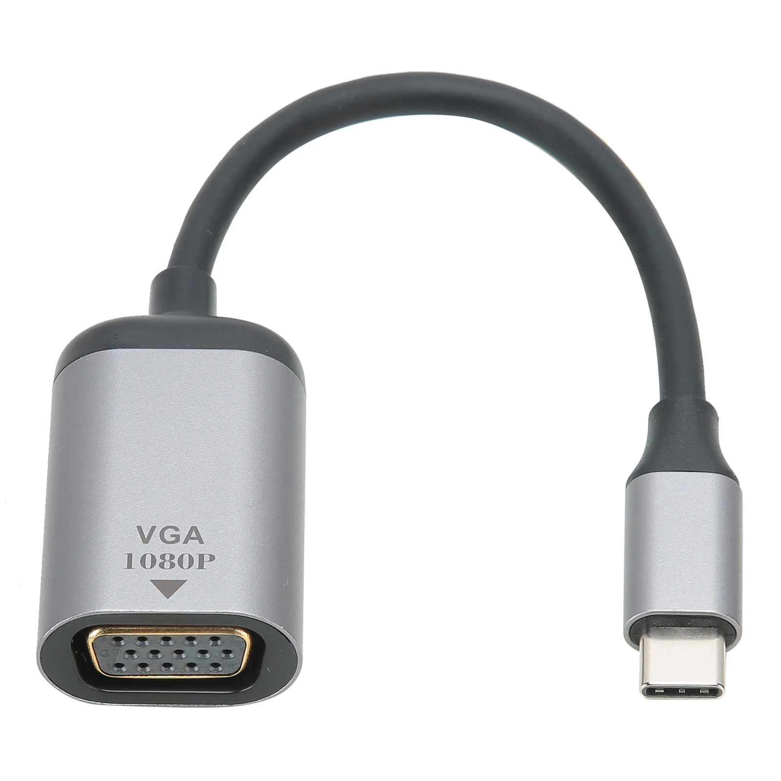 

Type‑C Male to VGA Adapter Short Cable Connector Aluminum Alloy PVC for Windows/Android/OS X