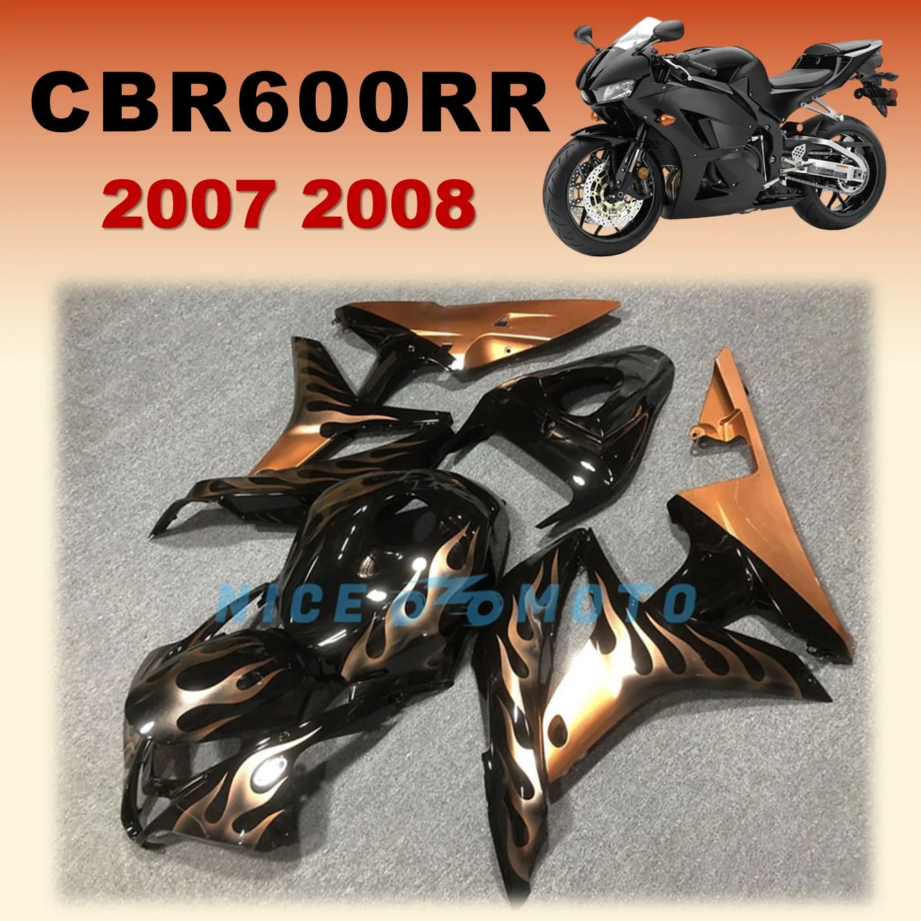 Новый комплект обтекателей для мотоцикла ABS Honda CBR600RR 07 08 CBR 600RR 2007 2008 литьевых