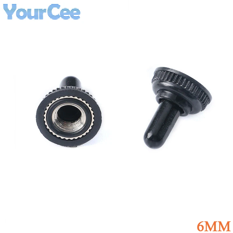 

5 шт., 12 мм, 6 мм, тумблер, водонепроницаемая резиновая крышка, клейкая крышка, пылезащитный колпачок для MTS Mini Toggles, крышка ботинок, черный брезент