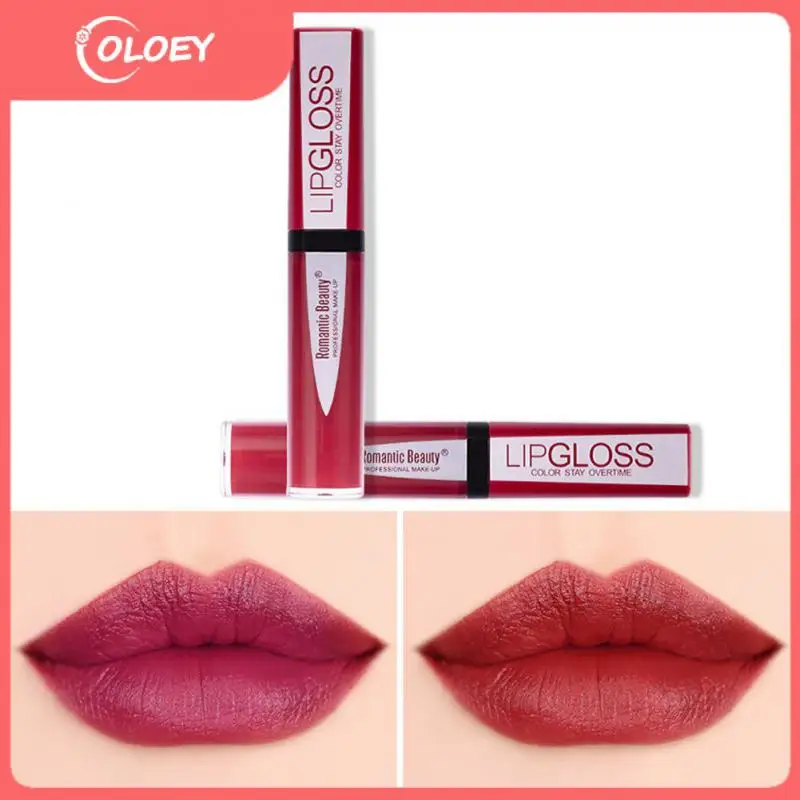 

Round Tube Velvet Mate Lip Glos Non-Stick Cup Liquid Lipstick Waterproof Long-Lasting Lip Glaze Lips Makeup Cosmetic Помада