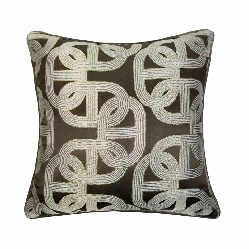 

Modern Woven Geometry Home Decorative Chocolate Chain Square Pillow Case Soild woven Sofa Chair Cushion Cover 45x45 cm 1pc/lot