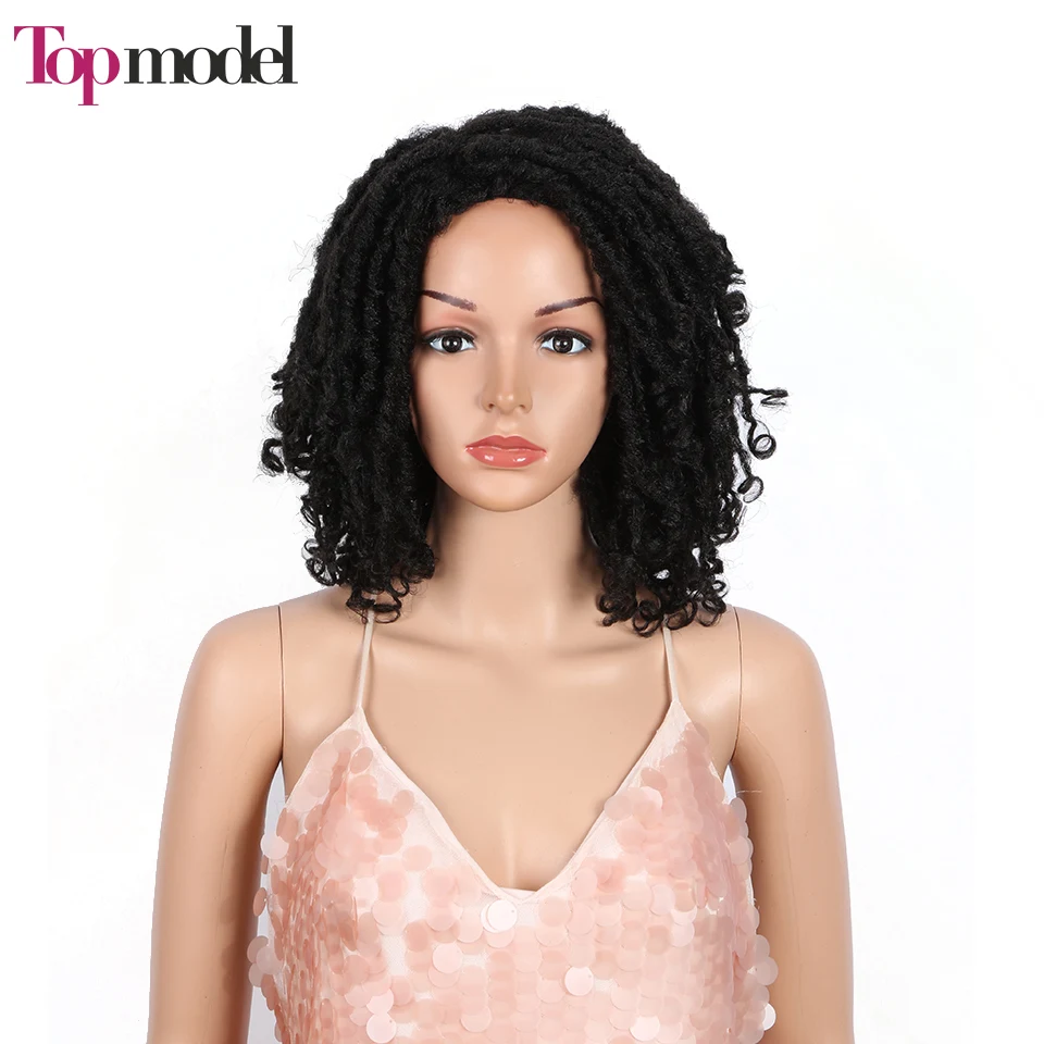 Парик для верховой модели Dreadlock Плетеный парик твист черный коричневый Короткие