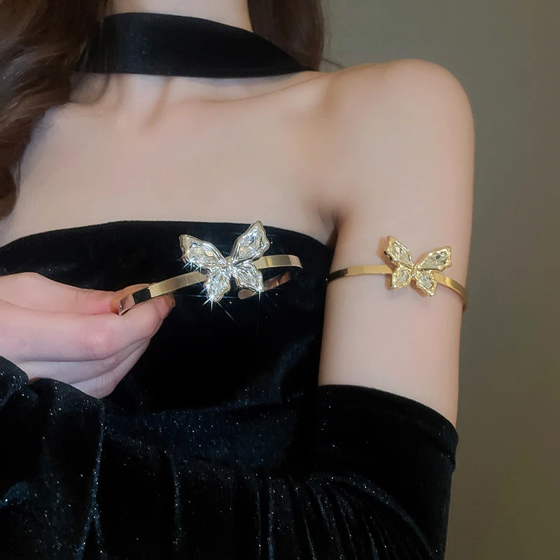 Модный Хрустальный Браслет с бабочкой для женщин мечтательный изысканный