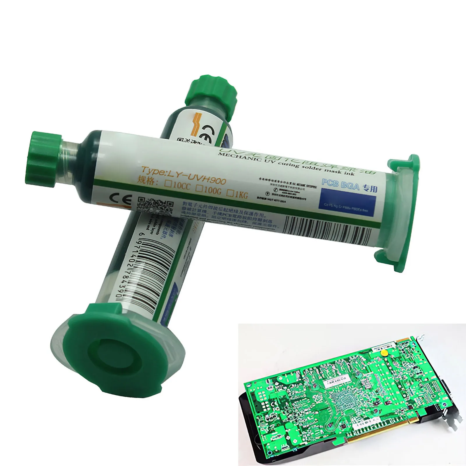 

10mL UV Curable Paint Practical PCB Solder Resist Oil Curing Solder Mask Ink PCB BGA Oil Pen for PCB Mobile Phone Computer Chip