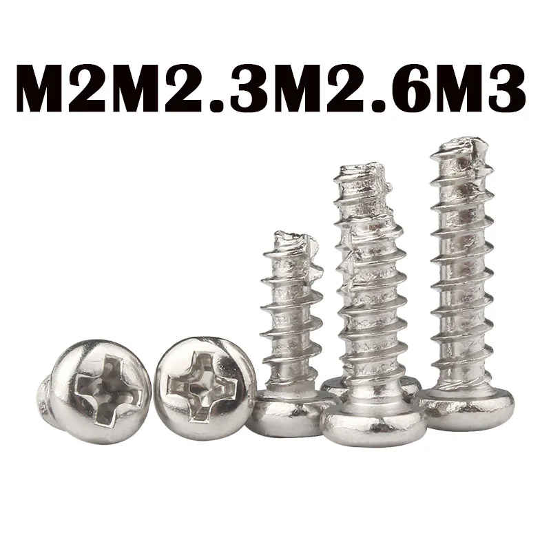 

M2 M2.3 M2.6 M3 304 винты из нержавеющей стали