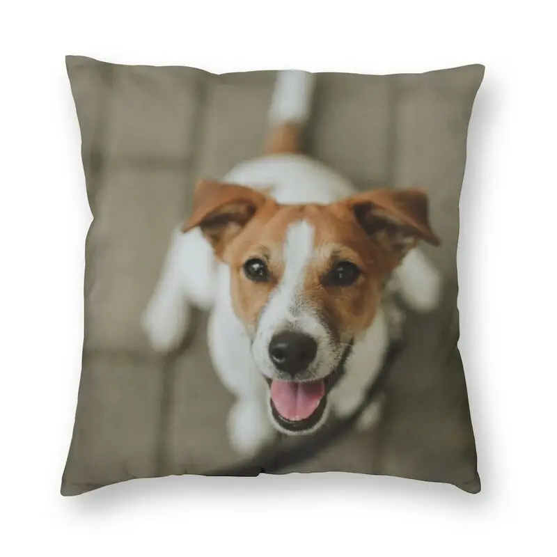 

Jack Russell Terrier Cushion Covers Sofa Bed Cute Animal Pet Square Throw Pillow Case 45x45cm Decoration