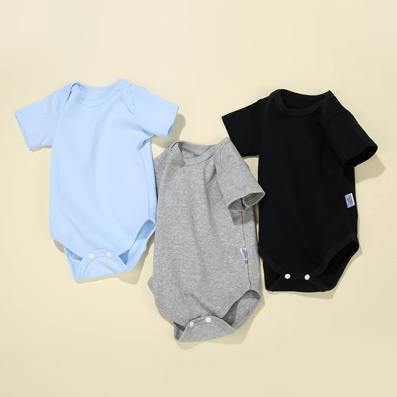 

Baby Clothes Girl Rompers Cotton Short Sleeve Infant Boys Romper 0-24 Months Summer Newborn Baby Clothing Soild Color Jumpsuit
