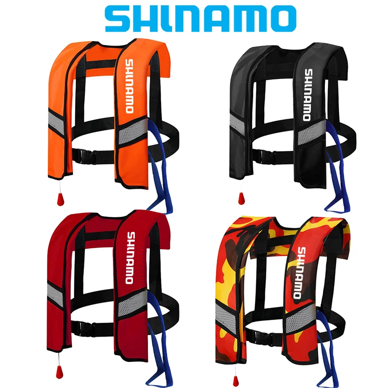 

2023Fishing Automatic Inflatable Life Jacket Portable Swimming Professional Boating Rescue Water Work Light Sea Boat Without CO2