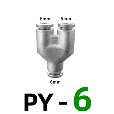 PY304 нержавеющая сталь пневматический разъем Y типа тройник шланг штуцер быстрое соединение 4mm 6mm 8mm 10mm 12mm 14mm 16mm