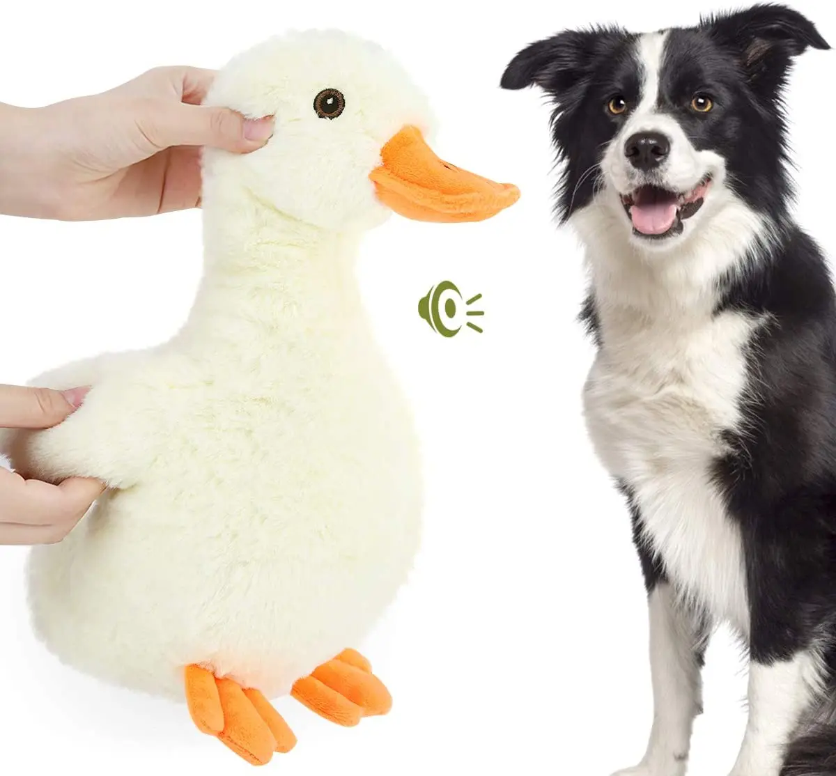 

Jouet à Mâcher Peluche, Jouet Canard à Couinement avec Ailes Faire des Bruit pour Chien, Jouet Peluche Confortable et Durab