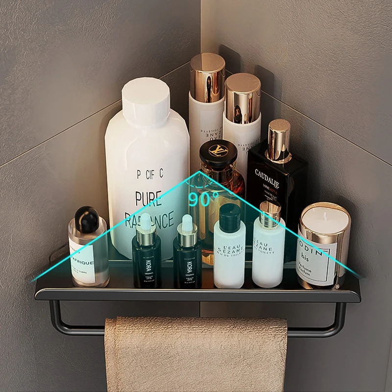 

Triangle Style Bathroom Shelf Carbon Steel Shower Storage Waterproof Wall Mounted Rack Kitchen Corner Storage Shelves Etagere