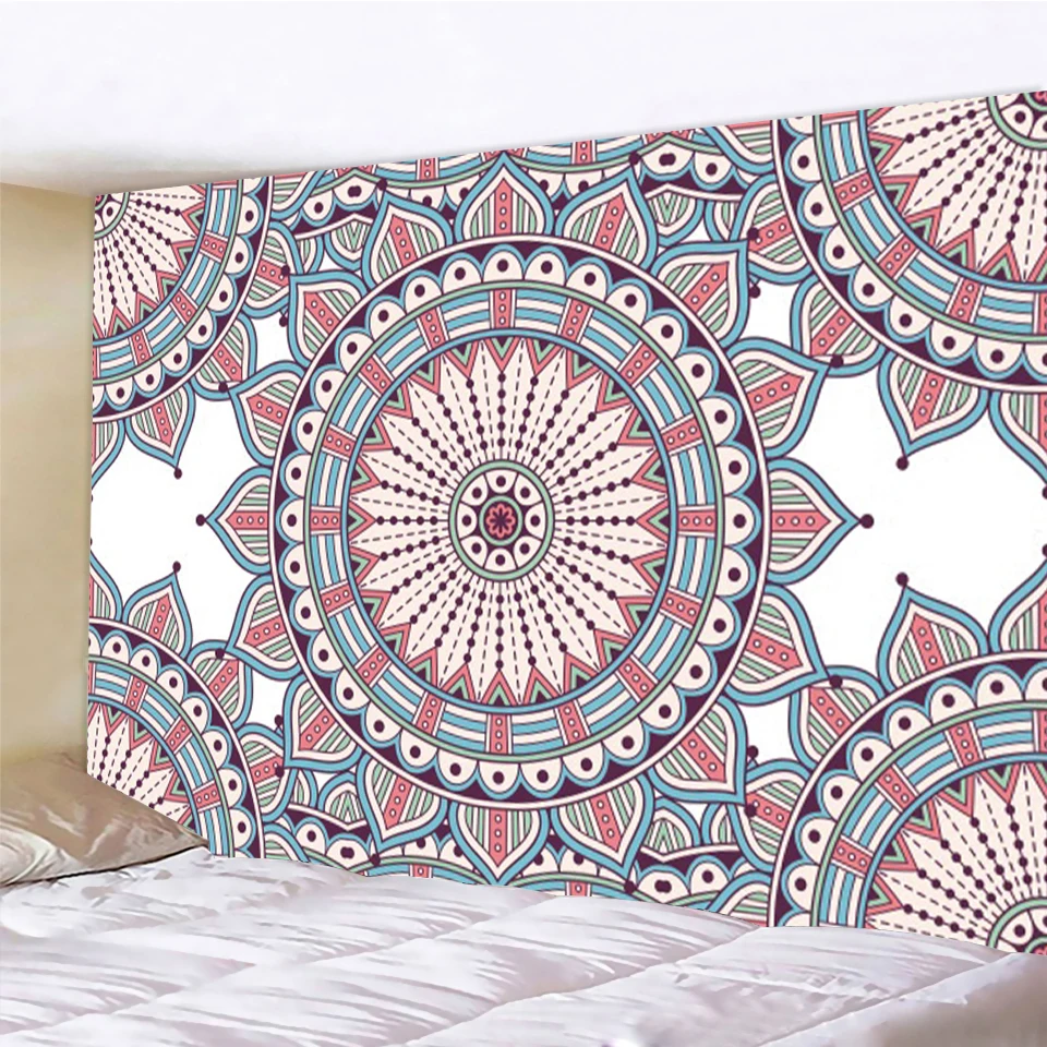 

Mandala Texture Wall Tapestry Boho Psychedelic Hippie Witchcraft Tarot Dorm Decoration Corridor Bedroom Living Room Wall Decor