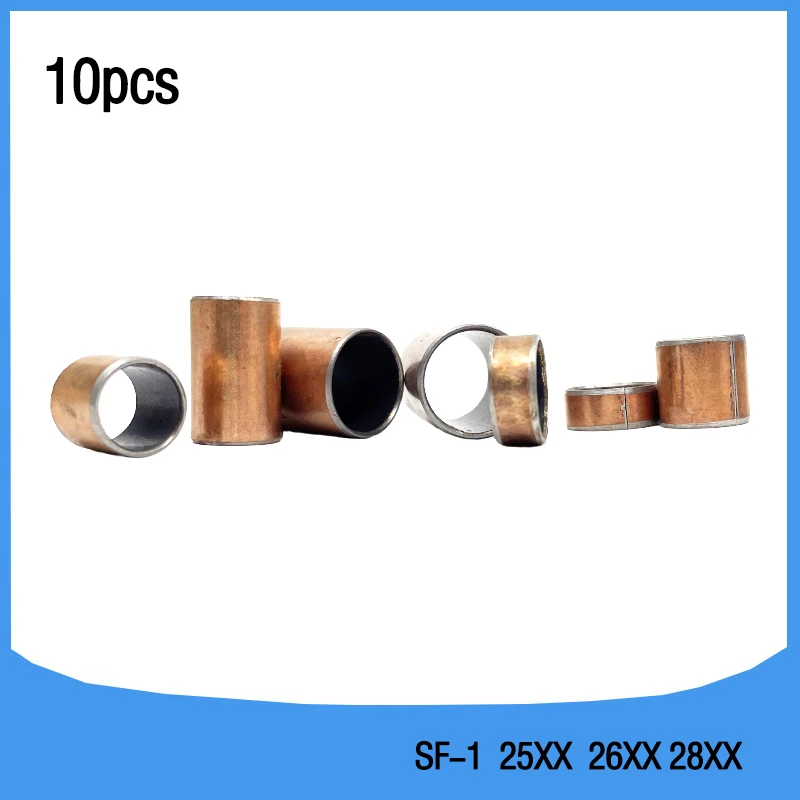 10Pcs SF1 SF-1 2510 2518 2520 2620 2820 2825 Self Lubricating Composite Bearing Bushing Sleeve sliding bearing outer 25/26/28mm - купить по