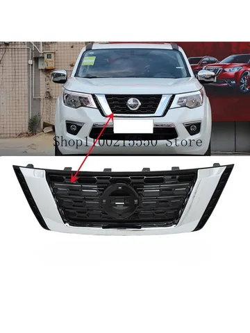 Передние гоночные решетки, решетка бампера, матовый черный, оригинальный стиль, подходит для Nissan Terra 2018-2020, передняя средняя решетка из АБС-пластика
