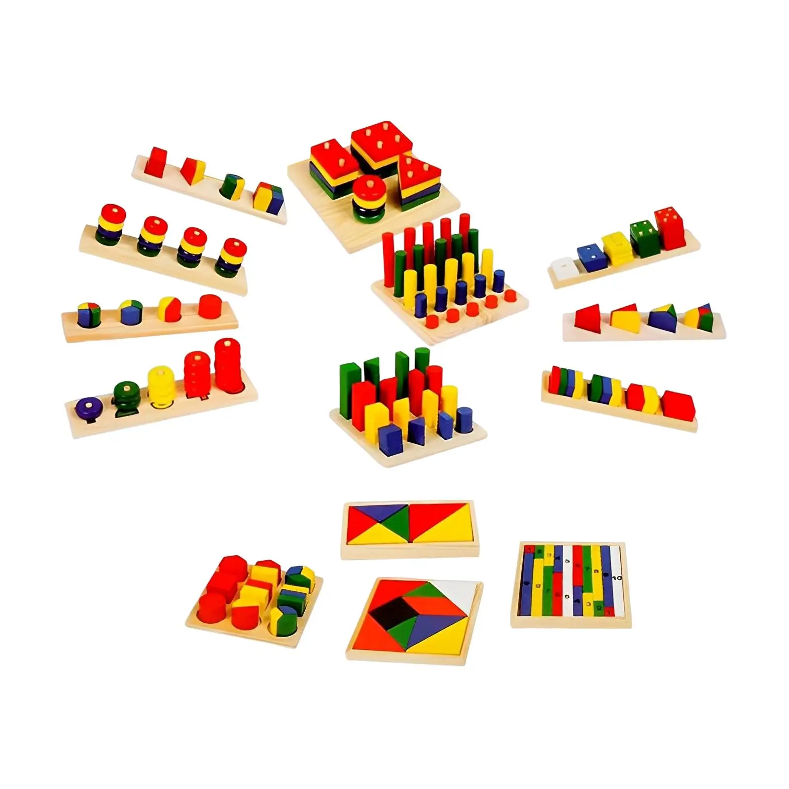 

Wooden Sorting & Stacking Toys Developmental Toy Toddler Learning Toy Educational Modeling Building Blocks for Baby Toddlers