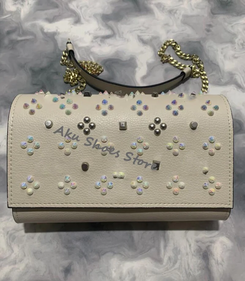 Реальное изображение женский клатч с бриллиантовыми заклепками банкетная сумка