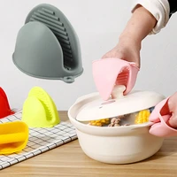 1pc thicken baking silicone oven mitts microwave oven glove heat insulation anti slip grips bowl pot clips kitchen gadgets
