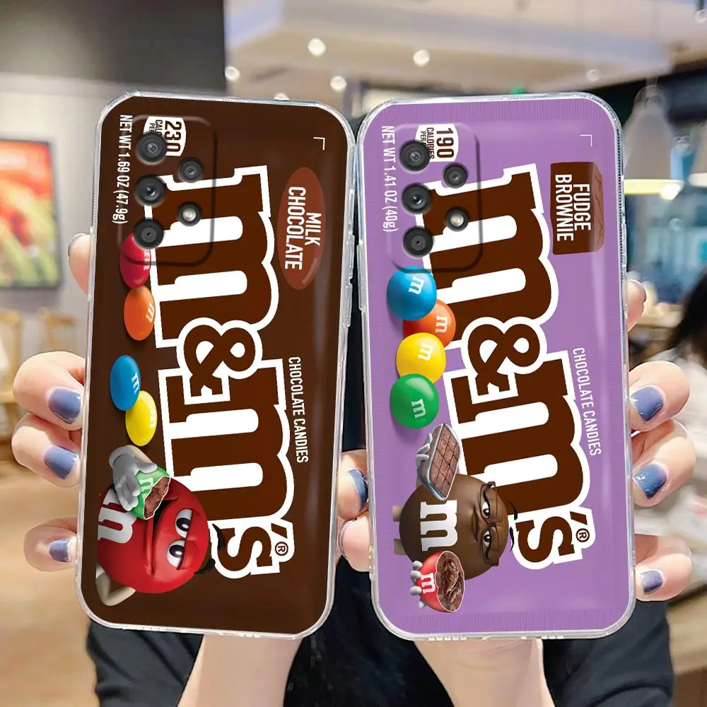 

Clear Funda Case For Samsung A52 A10 A11 A12 A13 A22 A32 A30 A40 A51 A31 A33 A50 A70 A53 4G 5G Case M&M's Chocolate Bean Face