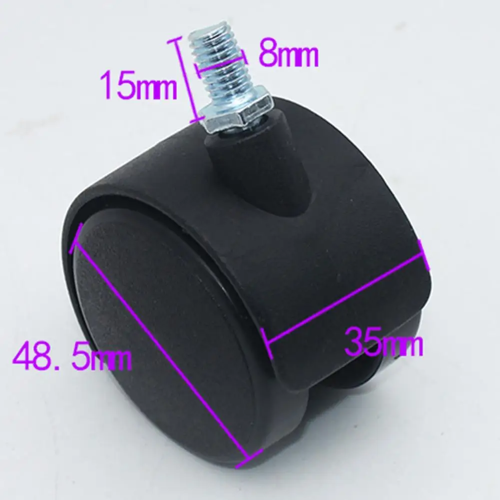 

4Pcs Useful Casters Accessories Caster Wheels Smooth Professional Super Bearing Capacity Casters Easy to Install