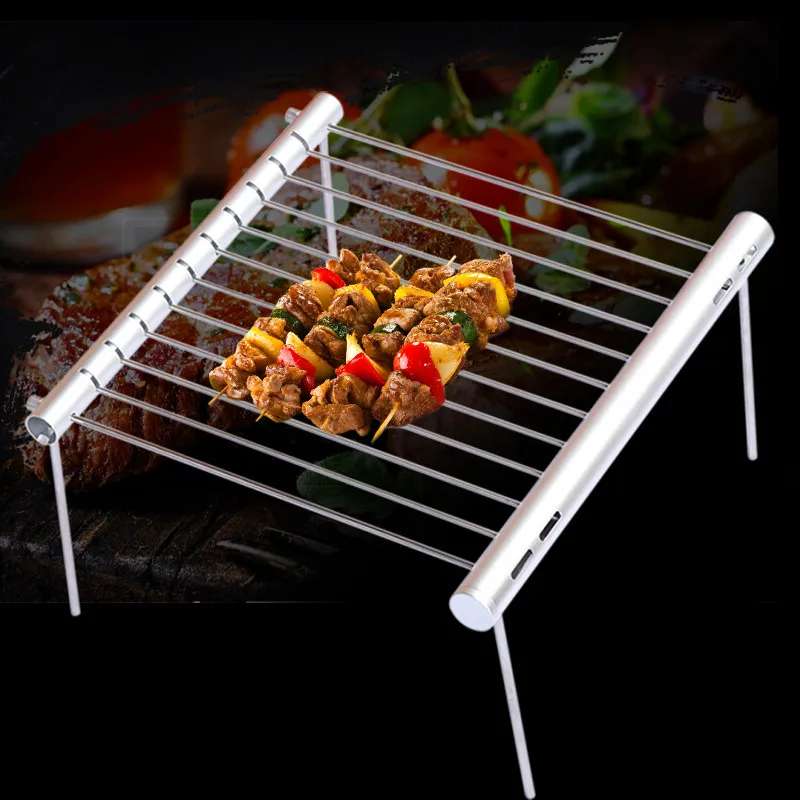 

Portable Stainless Steel BBQ Grill Folding BBQ Grill Mini Pocket BBQ Grill Barbecue Accessories For Home Park Use