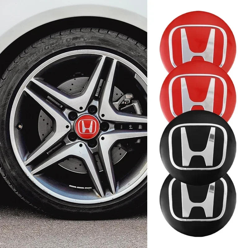 4 Упаковки Металлическая Наклейка На Ступицу Колеса Эмблема 56 Мм Для Honda Civic Accord
