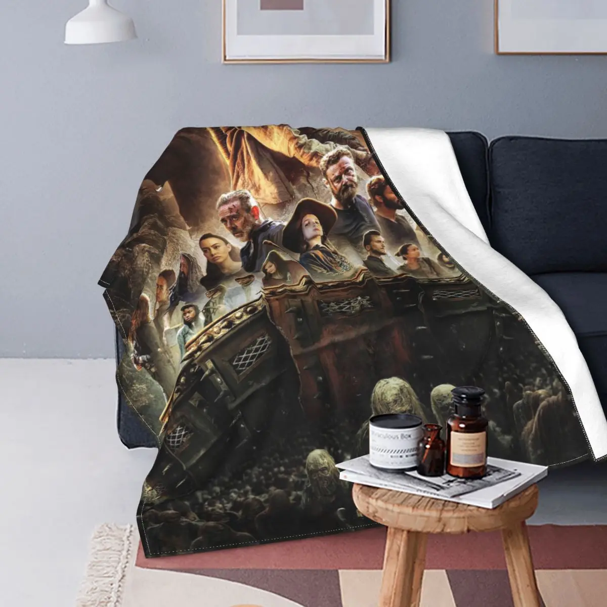 

The Walking Dead Horror Movie Blanket Zombies Violence Flannel Vintage Warm Throw Blankets for Coverlet Summer