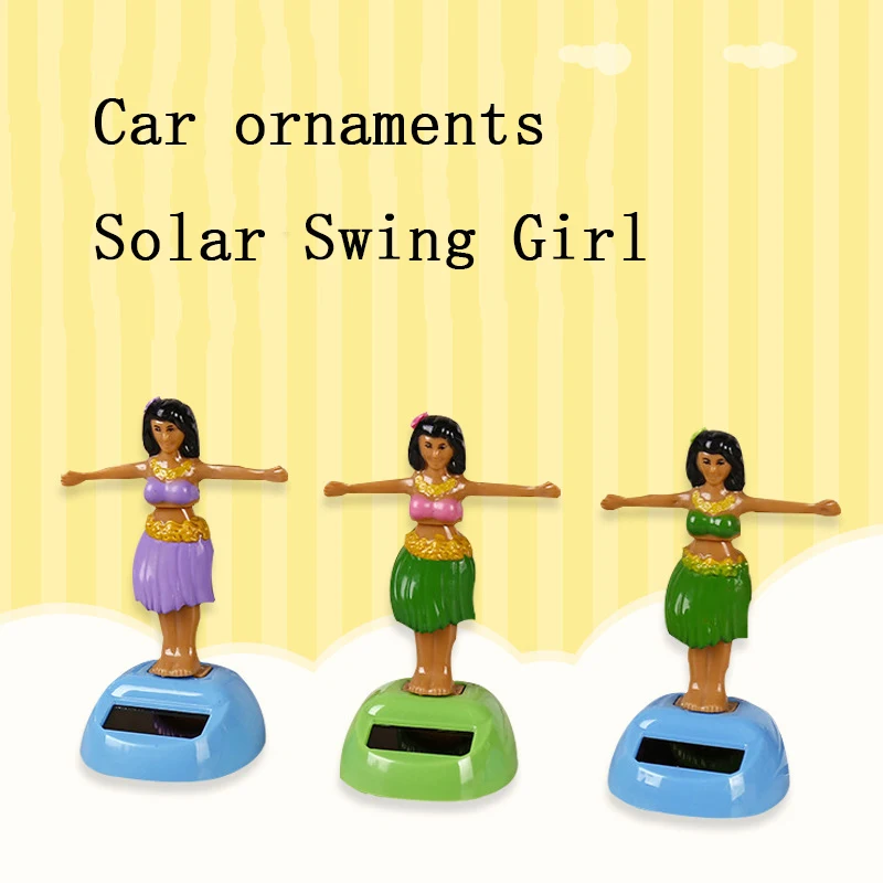 

Car Decoration Dancing Doll Car Accessories Solar Power Toy Shaking Head Hawaii Swinging Animated Girl Car Ornament Car-styling