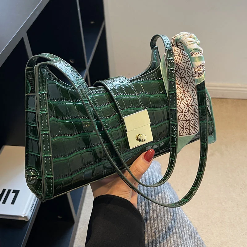 

Роскошные брендовые дизайнерские сумки через плечо с крокодиловым узором для женщин 2022, новые женские сумки и кошелек, Женская дорожная сум...
