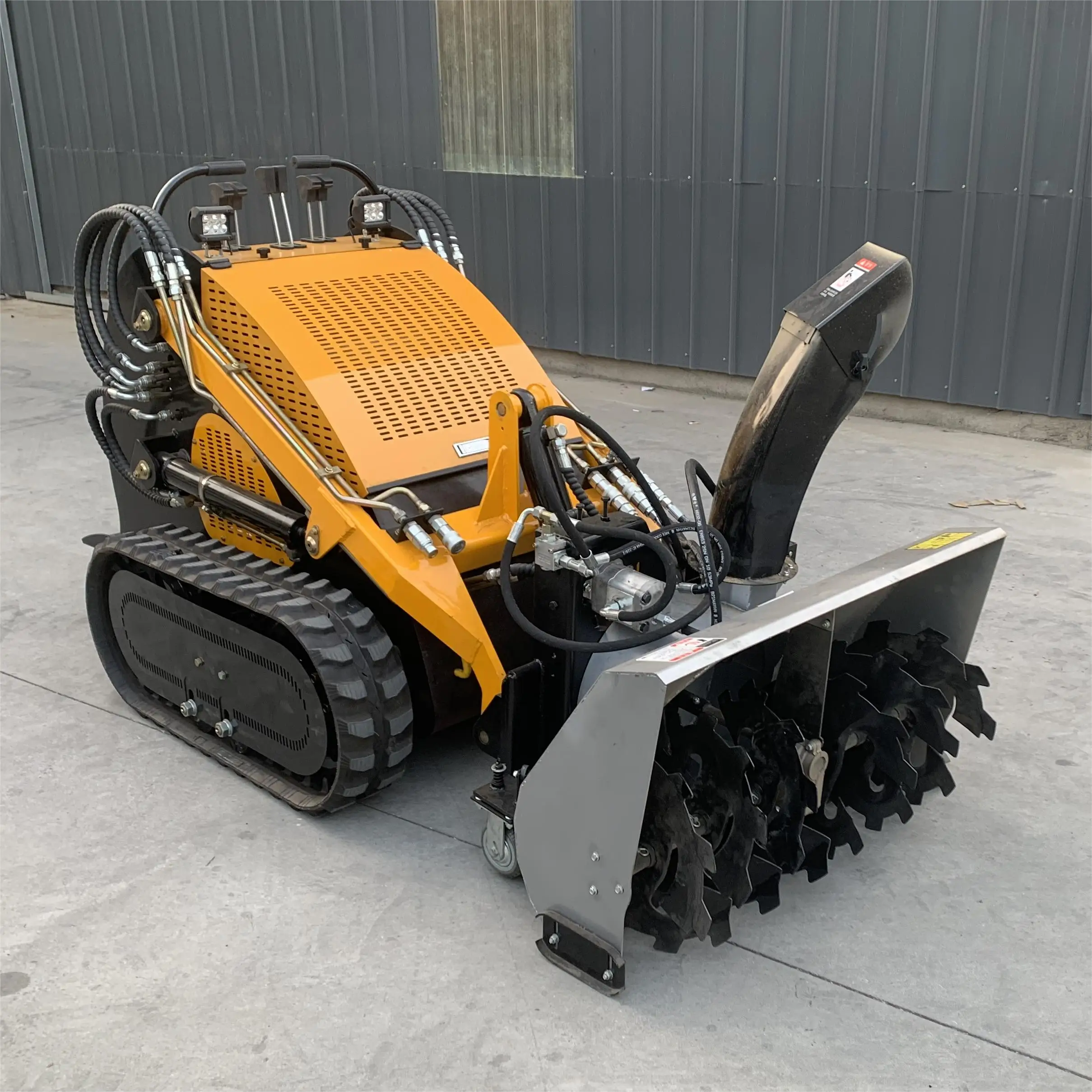 

Mini Skid Steer 280kg 300kg 380kg Hot Sale Skid Steer Loader Machine Auger Bucket Lawn Mower Snow Plow with Factory Price