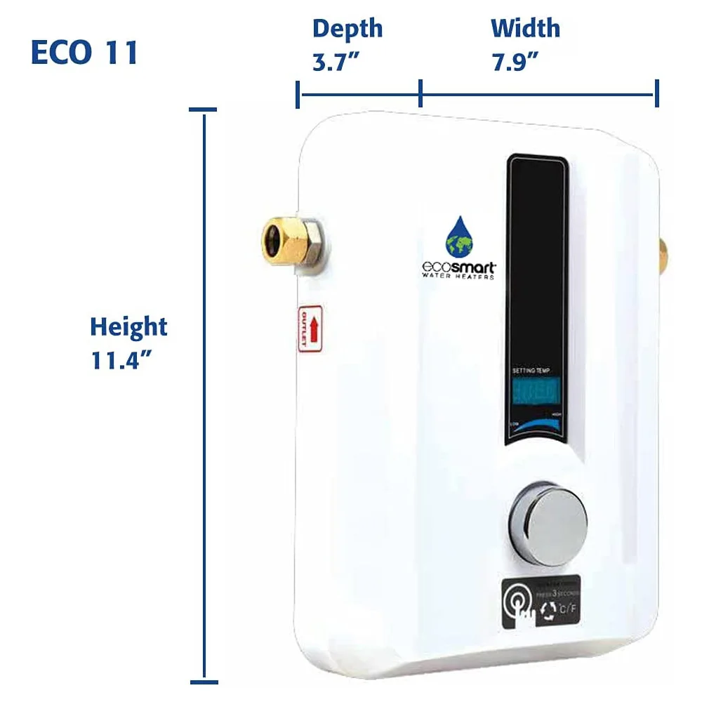 

EcoSmart ECO 11 Electric Tankless Water Heater, 13KW At 240 Volts Calentador De Agua Eléctrico
