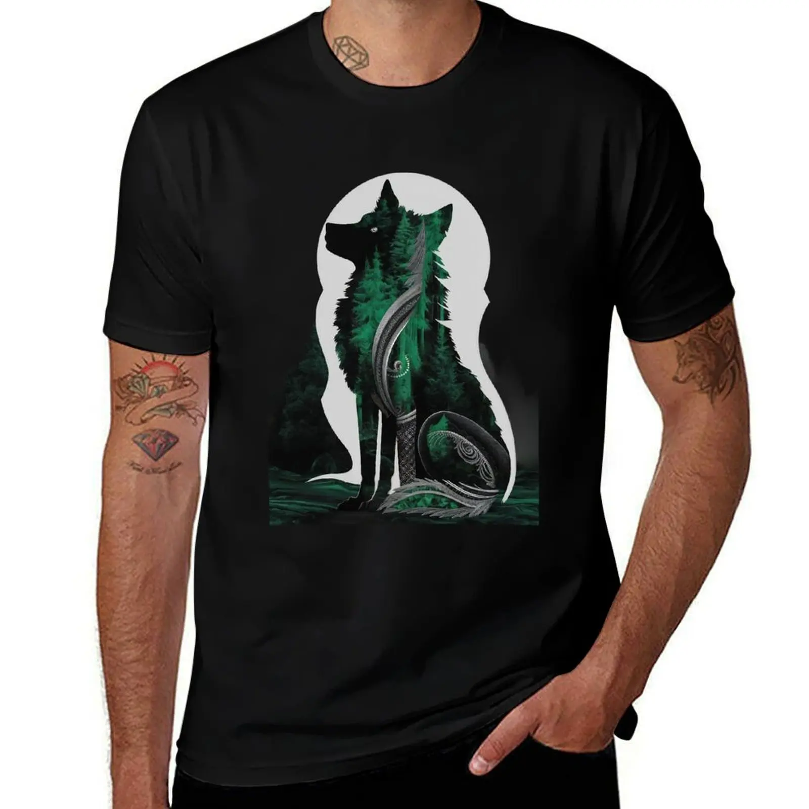 Фото Футболка Green Wolf Look at Sky, спортивная, с коротким рукавом, из хлопка. №1