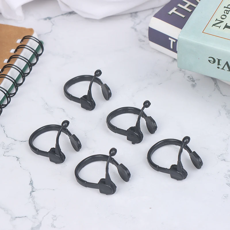 

5pcs 1:12 Dollhouse Miniatures Black Headset Decor Toys For Child Kids Gift