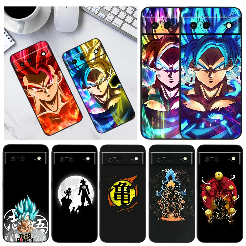 

D-Dragon Ball Z Animation Phone Case For Google Pixel 7 6 Pro 6A 5A 5 4 4A XL 5G Black Shell Soft Cover Fundas Coque Capa