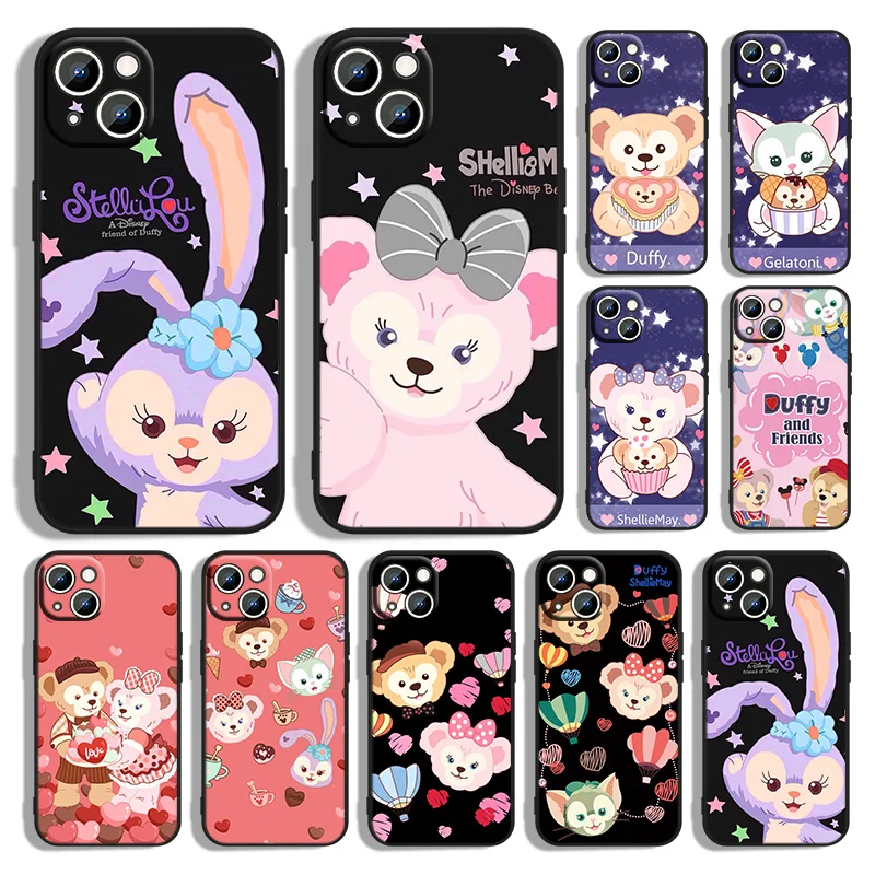 

Duffy Bear Phone Case For Apple iPhone 14 13 12 11 XS XR X 8 7 6 6S 5 5S SE Pro Max Plus mini Black Cover