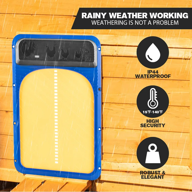 

Automatic Chicken Coop Door with Light Sensor Waterproof Chicken Coop Door Light-Sensitive Chicken Coop Door Breeding Chicken