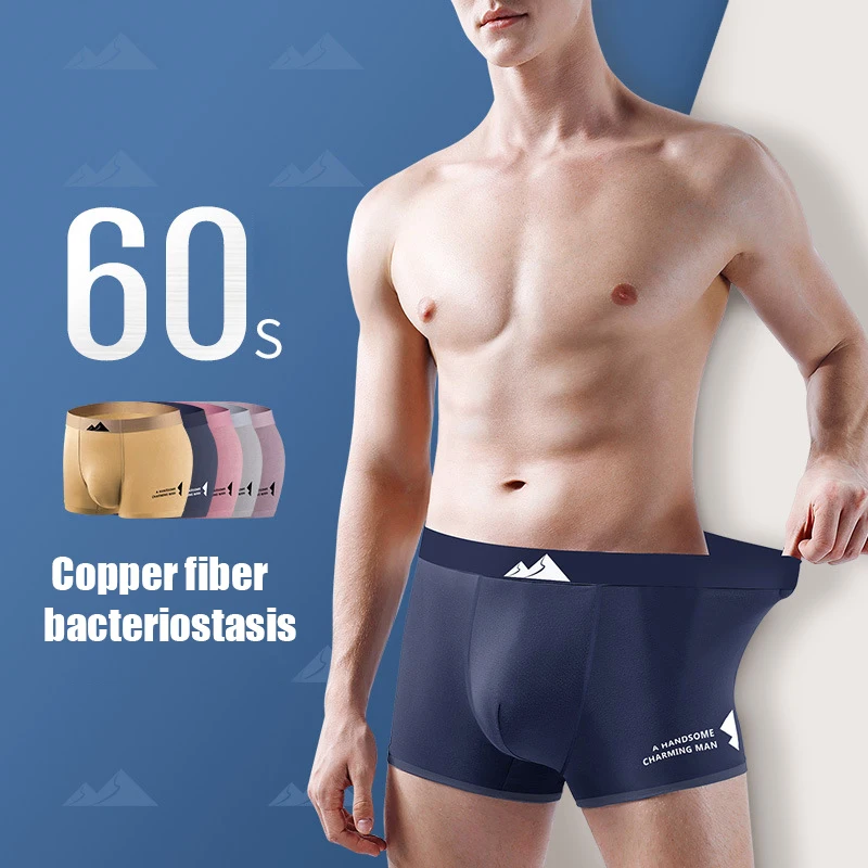 

Men Cotton Underwear Breathable Bacteriostatic Crotch Sports Underwear Soft Modal Elastic Boxers