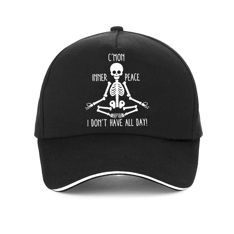

Men Women Adjustable Mandala Yoga Spiritual Meditation Baseball Cap C`MON INNER PEACE I DON`T HAVE ALL DAY Skull Hat bone