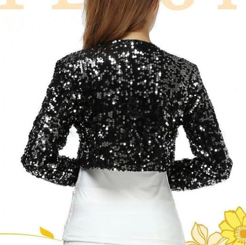 Gold Sequins Jacket Short Coat Shorts Blazer Women Singer DJ Stage Outfit Nightclub Costume Blazers  Jazz Dancer Show Clubwear