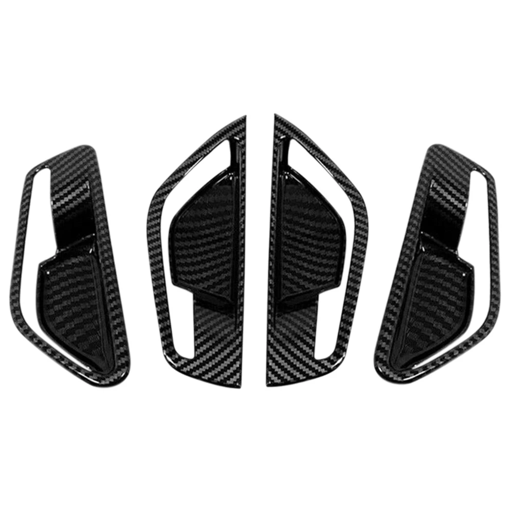 

4 шт., внутренняя боковая дверная ручка из углеродного волокна для Hyundai Elantra 2021 2022