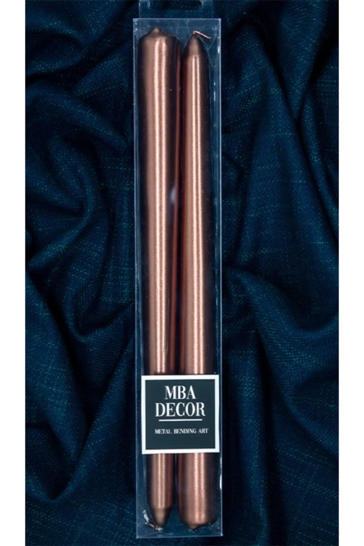 

Metallic Shiny Body 1. Quality 2 Pack Long Rod Conical Bronze Candlestick Candle Scented 25 cm Candle & Oil Home Decoration