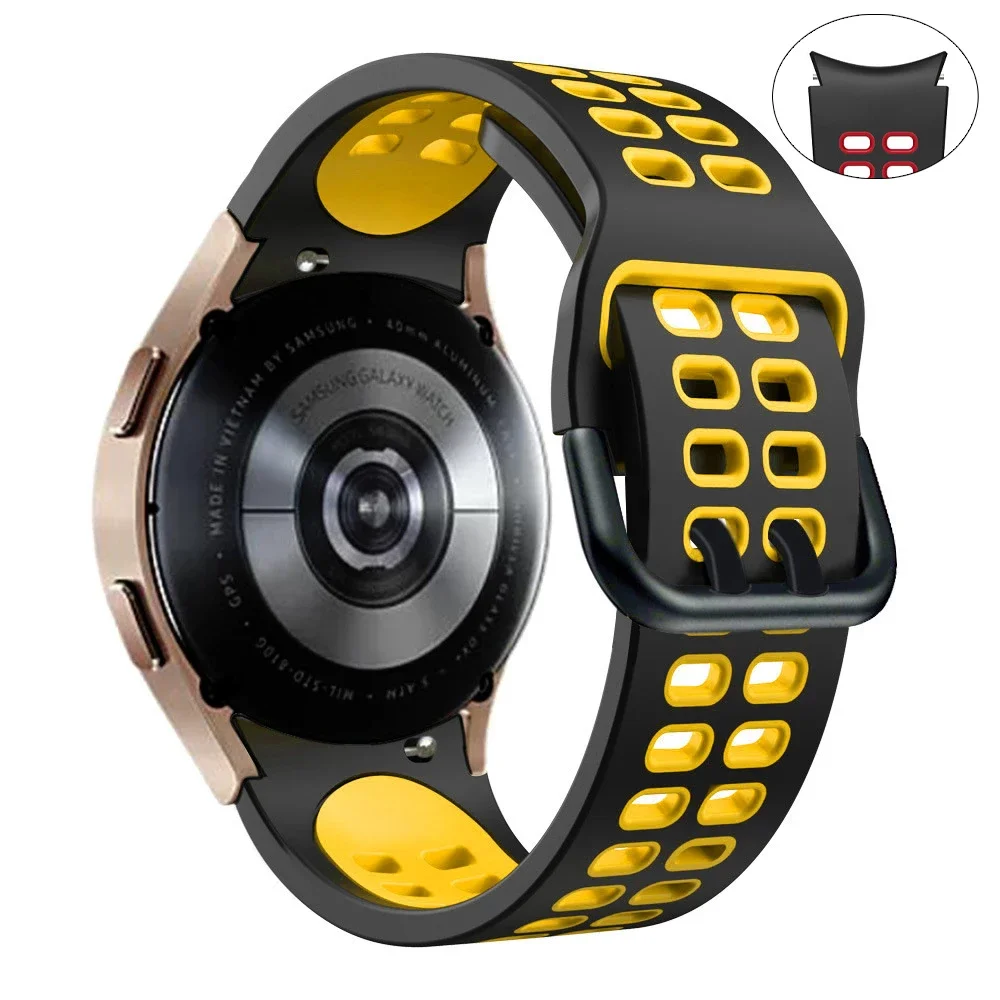 

20mm Silicone Strap For Samsung Watch 4 44mm 40mm classic 46mm 42mm Sport Bracelet for Galaxy Watch 5 40mm 44mm/5 pro 45mm Band