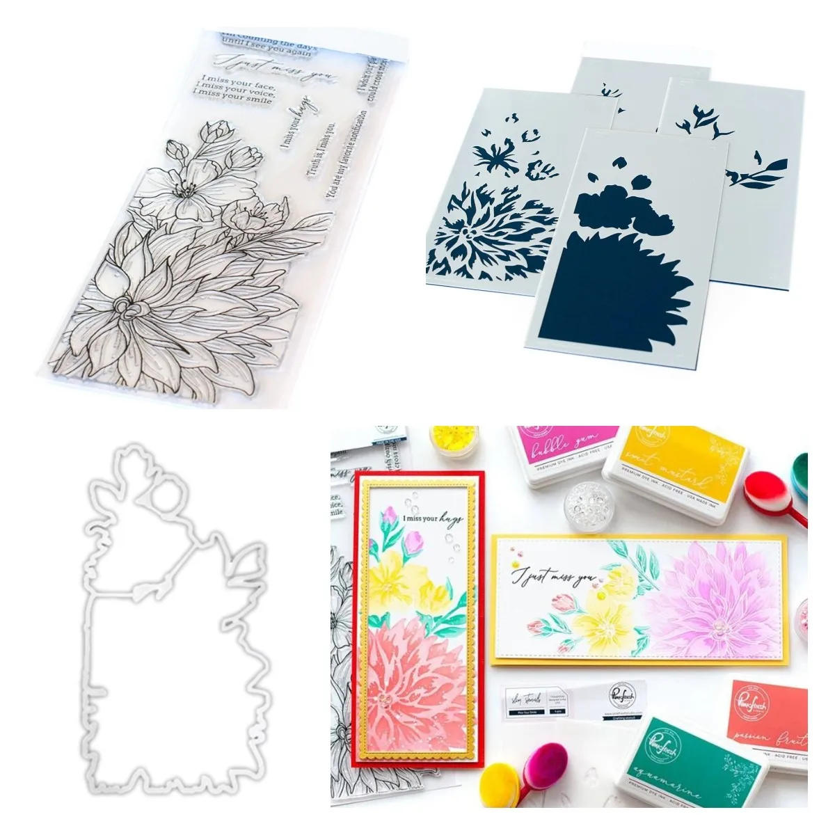 

Beautiful Flowers Stencil And Stamps Metal Cutting Dies Craft Embossing Make Paper Greeting Card Making Template DIY Handmade