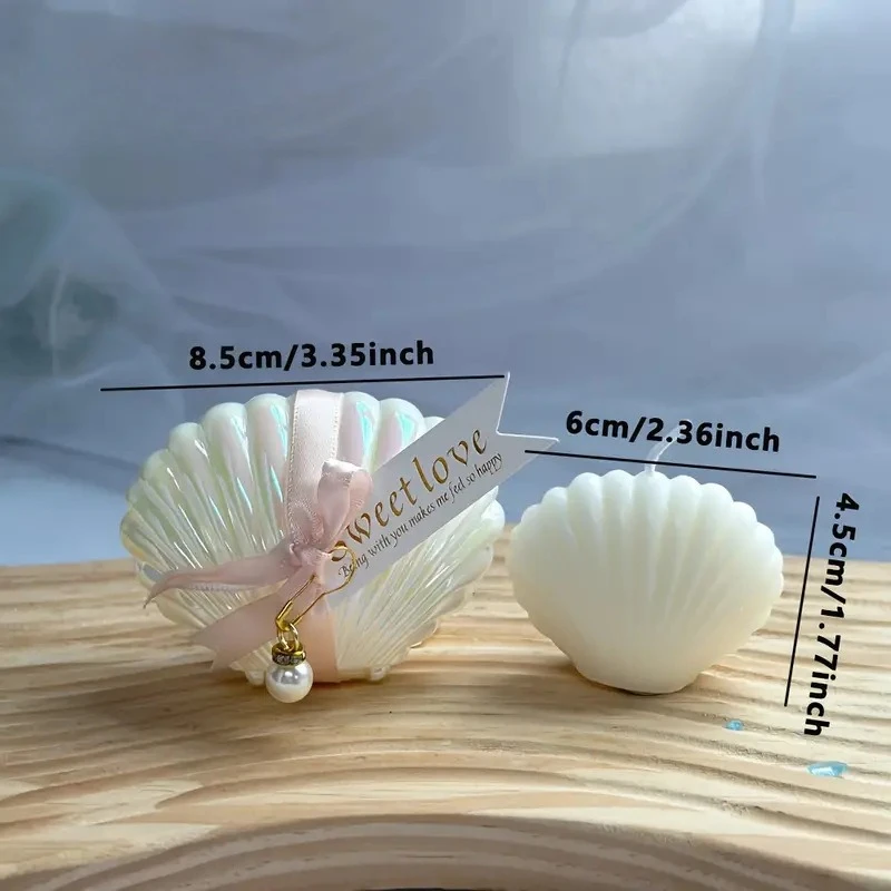 

Романтическая ароматическая свеча в форме ракушки