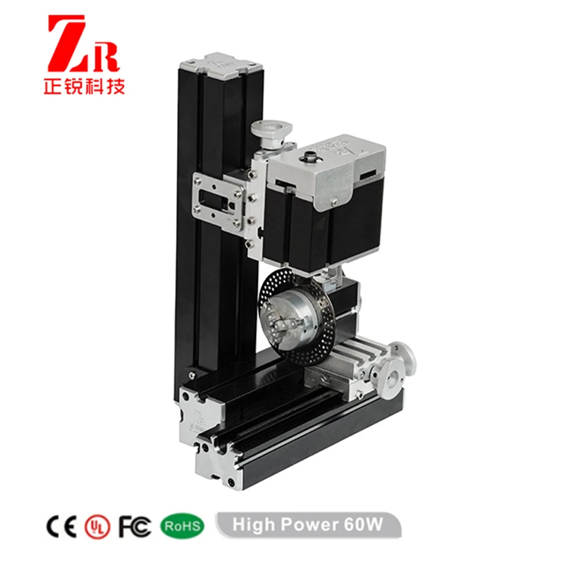 60W All-Metal Miniature Drilling Machine with Dividing Plate for Creative Maker and DIY Hobby Woodworking