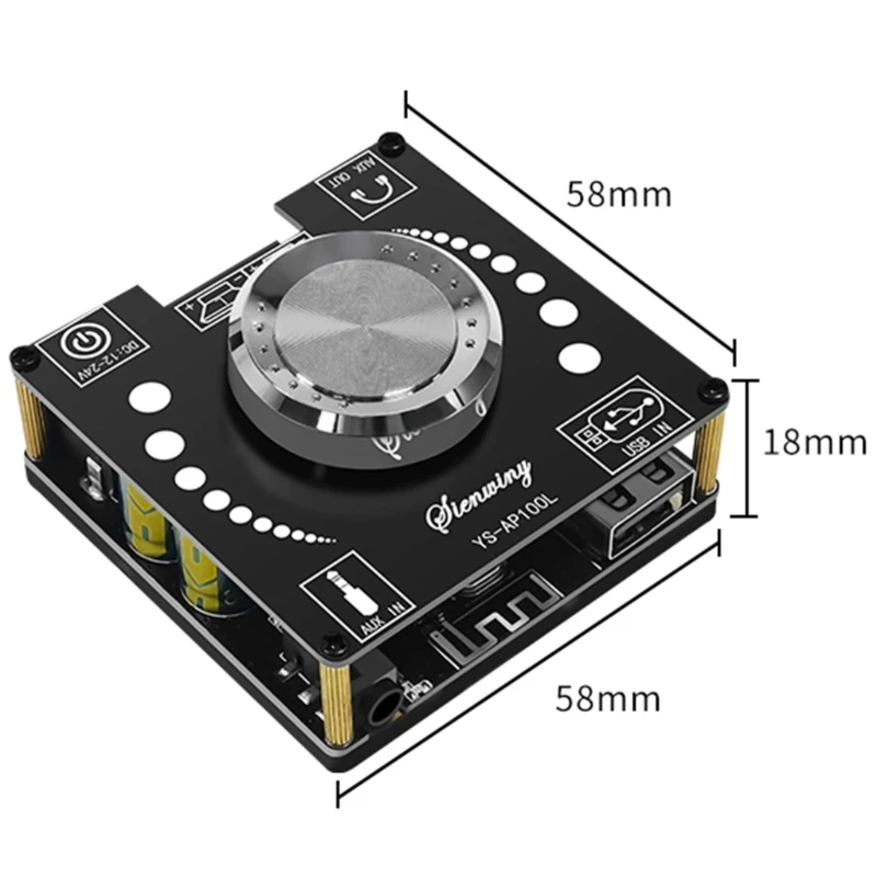 

Цифровой усилитель мощности 587D AP100L, 100 Вт, DC 12 В, 24 В