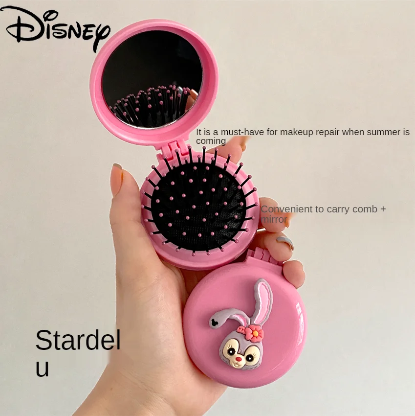 

Disney's New Stellalou Clamshell Cartoon Student Cute Portable Portable Small Makeup Mirror Comb Foldable