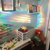 Sun Catcher naklejki ścienne Rainbow lusterko okienne naklejki okno dekoracyjne do sypialni naklejka na wystrój domu twórca tęczy 3