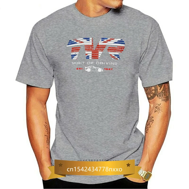 

TVR Flag Spirit of Driving Mens T-Shirt Official Merchandise British Car Cheap wholesale tees100% Cotton For Man 2019 hot tees