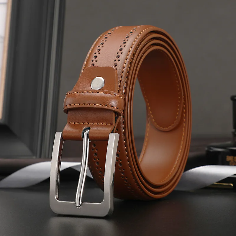 Leather Belts For Men Casual Strap High Quality Fashion Business Work Luxury Brand Jeans Designers  Men Belts HQ226